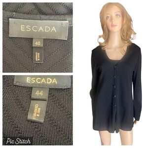 Escada‎ black knit sweater and sleeveless top size 40/44
